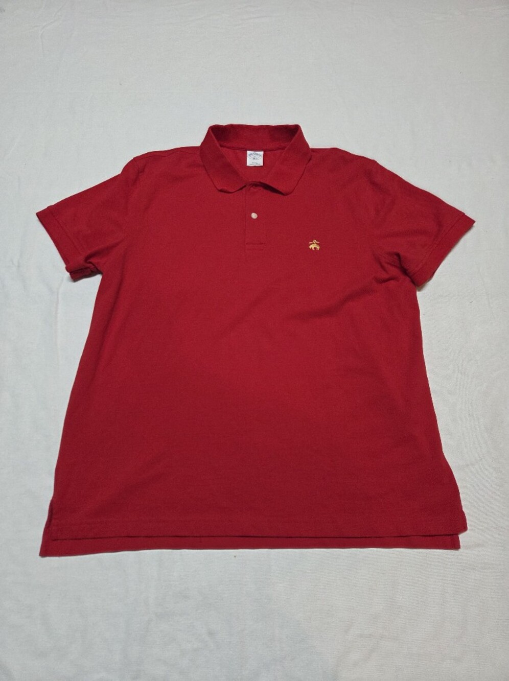 Brooks Brothers Red Polo with Gold Embroidered Logo Size XL